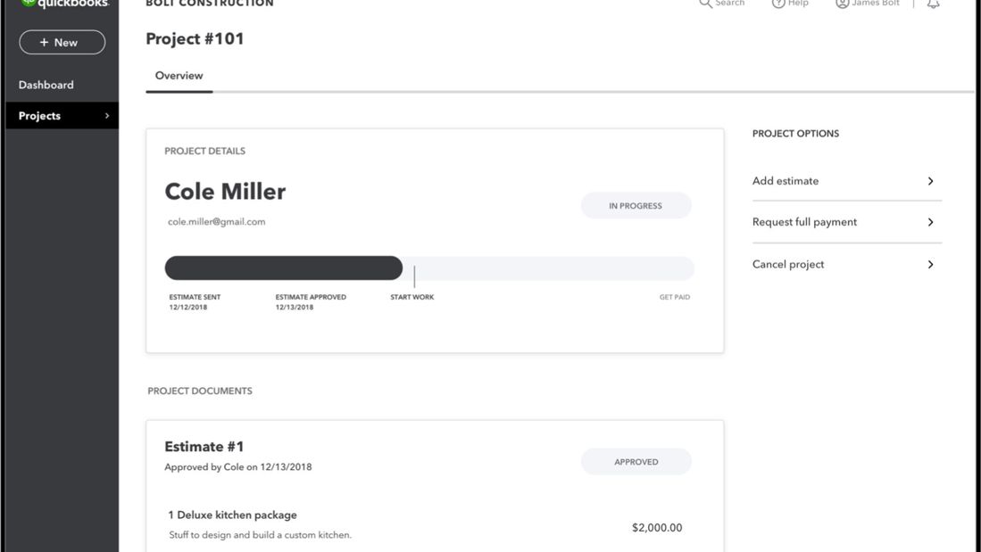 QuickBooks Online, invoice and money movement workflows